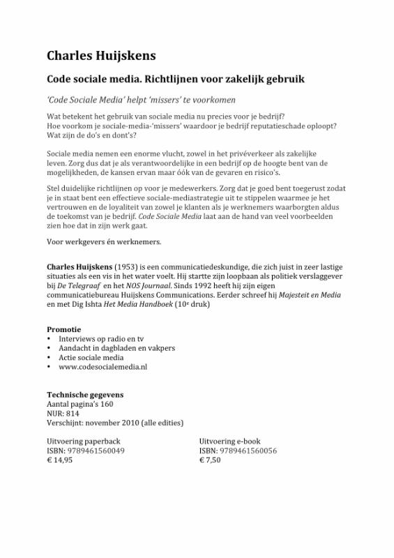 Code sociale media richtlijnen voor zakelijk gebruik