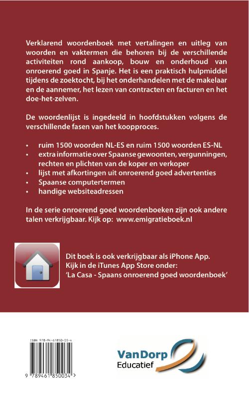 Het Spaans onroerend goed woordenboek woordenboek voor aankoop en bouw van een huis in