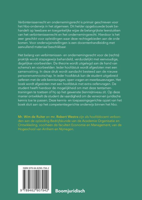 Verbintenissenrecht  & ondernemingsrecht 
