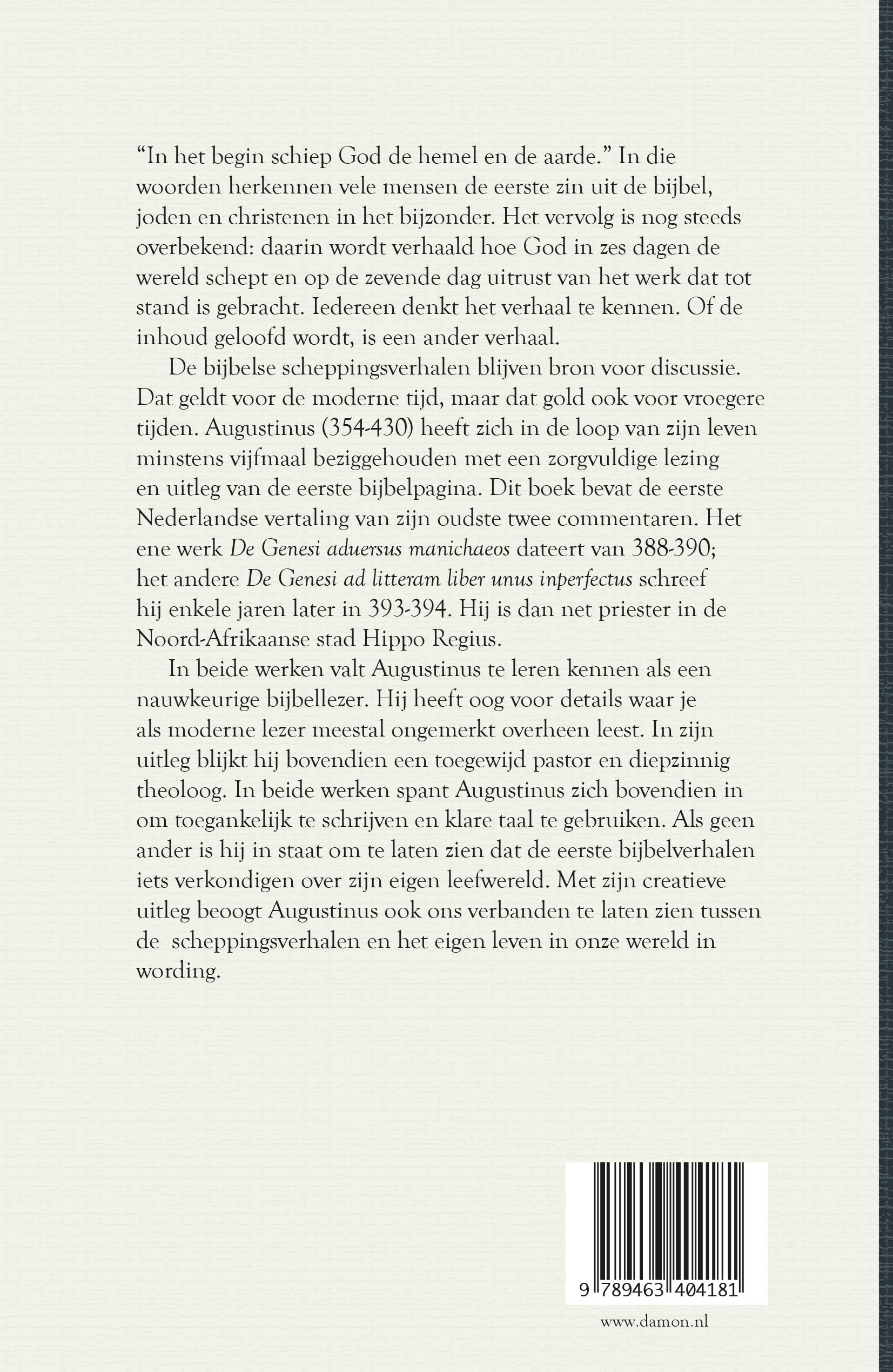 Onze wereld in wording Beschouwingen bij de bijbelse scheppingsverhalen