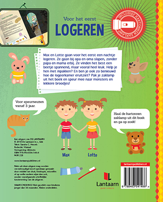 Voor het eerst logeren + kartonnen zaklamp Een uitdagend zoek- en (voor)leesboek