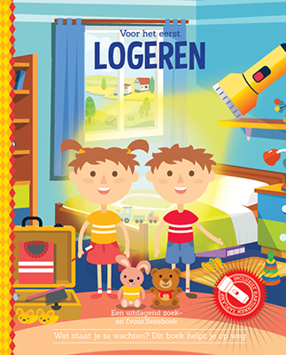 Voor het eerst logeren + kartonnen zaklamp Een uitdagend zoek- en (voor)leesboek