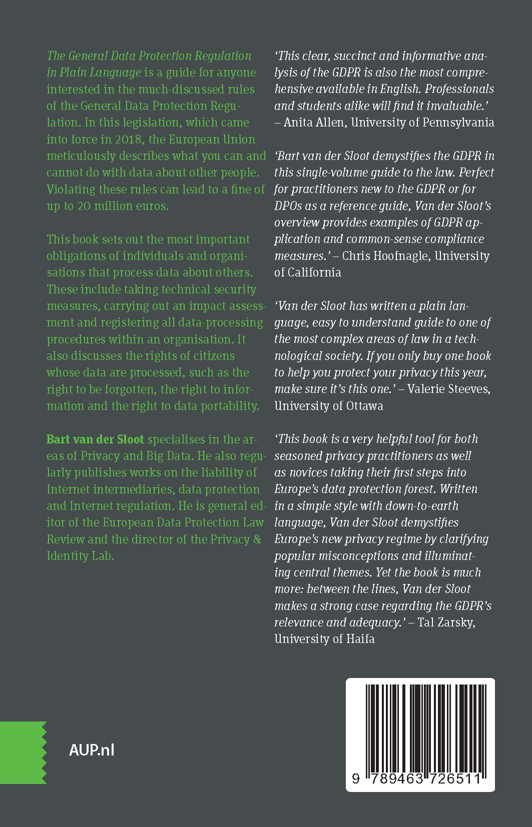 The General Data Protection Regulation in Plain Language 