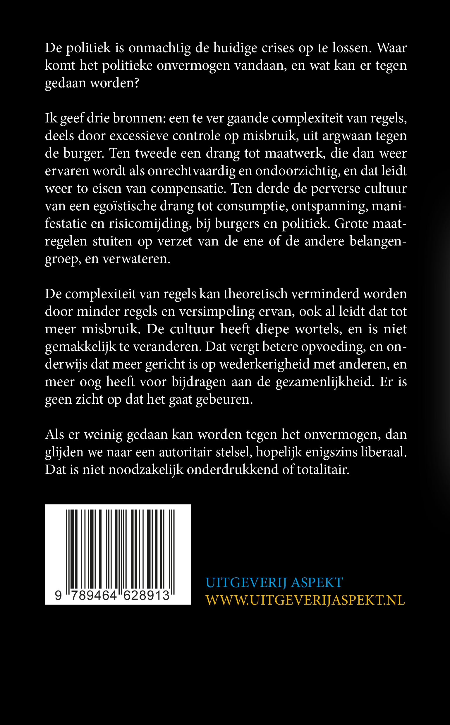 Politiek Onvermogen Het geval Nederland