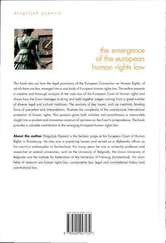 The Emergence of the European Human Rights Law an essay on judicial creativity