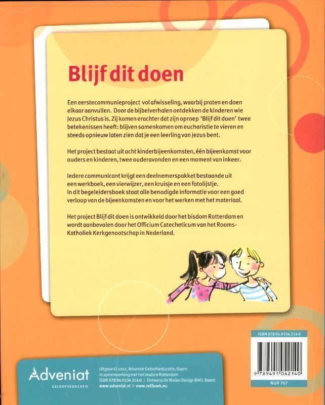 Blijf dit doen - begeleidersboek eerstecommunieproject