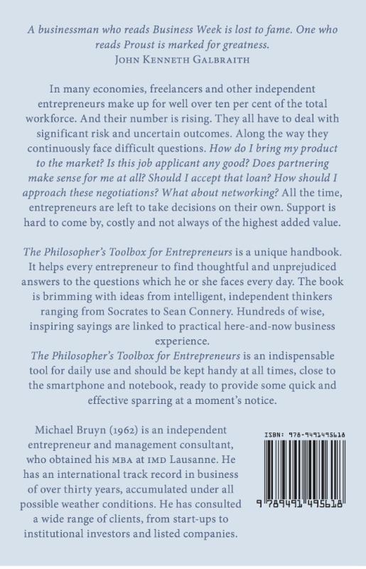 The philosopher 's toolbox for entrepreneurs 