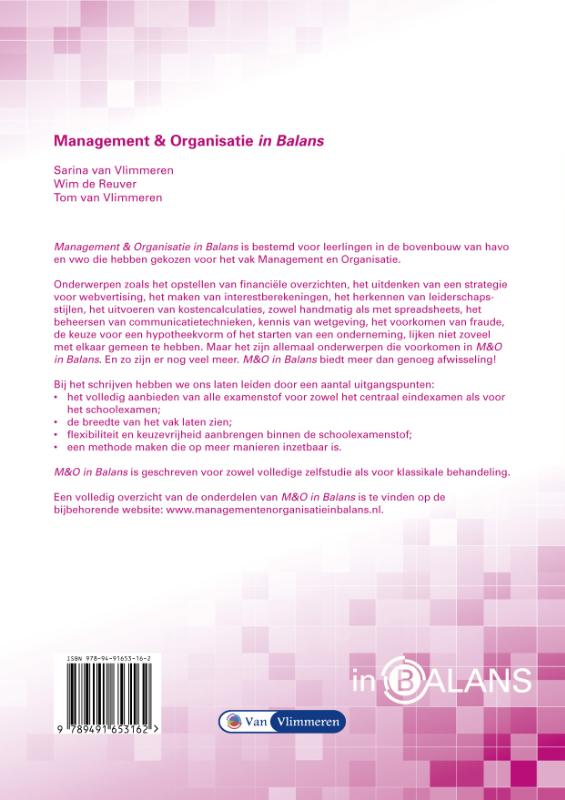 Management en Organisatie in Balans vwo  Opgavenboek 2